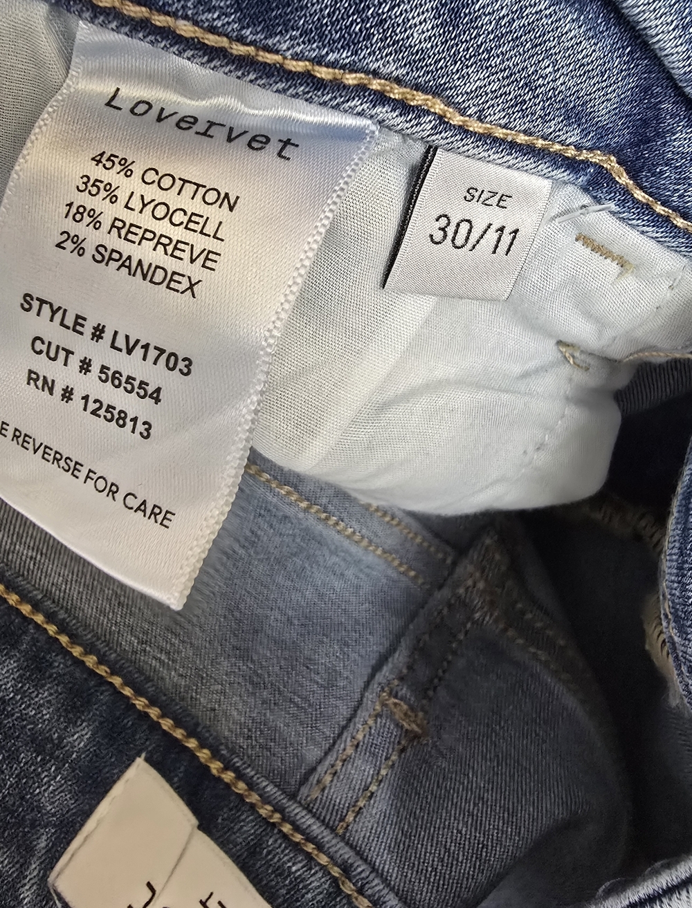 Lovervet by vervet NWT High Rise Palazzo Jeans Sz 30 11 - Picture 9 of 9